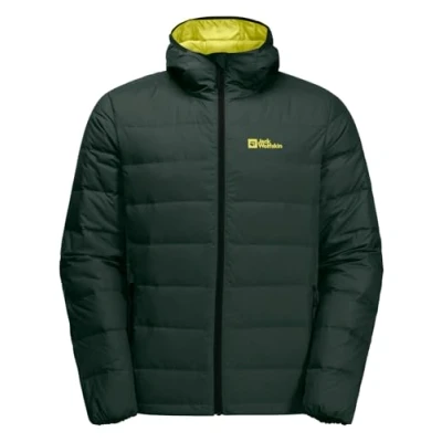 Afbeelding van Jack Wolfskin Ather Down M Donsjack voor heren, olijfzwart/Firefly, XL