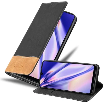 Afbeelding van Cadorabo Hoesje geschikt voor Samsung Galaxy A31 in ZWART BRUIN Beschermhoes met magnetische sluiting, standfunctie en kaartvakje Book Case Cover Etui
