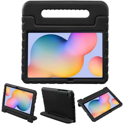 Afbeelding van Samsung Galaxy Tab S6 Lite (2022) Hoes: iMoshion Kidsproof Backcover met handvat Shockproof/Valbescherming Softcase,Backcover Zwart Siliconen
