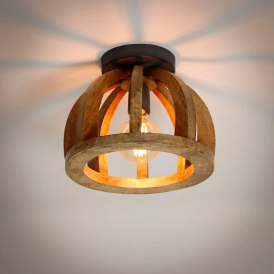 Afbeelding van Fraaai Huub plafondlamp 1L Hout