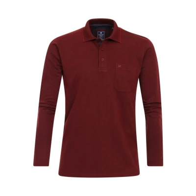 Afbeelding van Redmond Casual Regular Fit Polo shirt rood, Effen