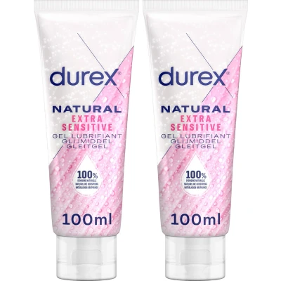 Afbeelding van Durex Glijmiddel Natural Extra Sensitive 100% natuurlijk 100ml x2