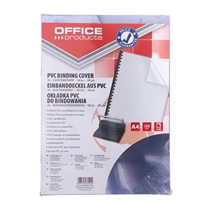 Afbeelding van Okladki do bindowania Office Products PVC A4 transparentny