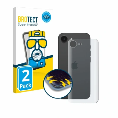 Afbeelding van BROTECT Screenprotector voor Apple iPhone 16e (Achterkant) Folie Beschermfolie matte volledig dekking (2 Stuks)