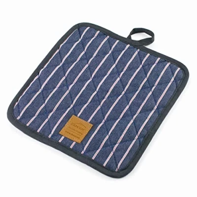 Afbeelding van Lacor Paris Pannenlap Donkerblauw Gestreept 20 x 20cm