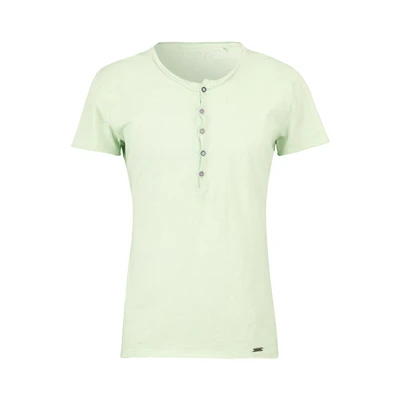 Afbeelding van KEY LARGO Heren Lemonade Button T shirt, Pistachio Green (1549), S