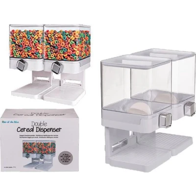 Afbeelding van Luxe Dubbele Cornflakes Dispenser Wit.