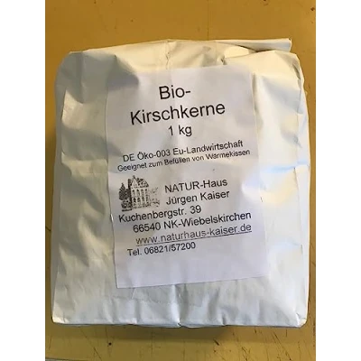 Afbeelding van Naturhaus Kaiser 1 kg biologische kersenpitten, losse vulling voor warmtekussens, kersenpitkussens, koudekussen, vulling, korrelkussen, vulmateriaal, kersenpitzakjes, voetmassage, ergotherapie,