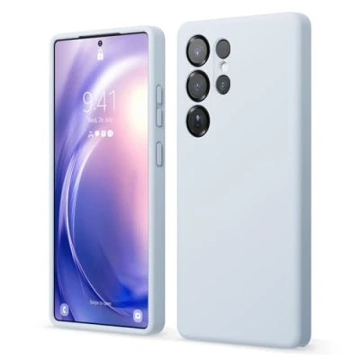 Afbeelding van elago Compatibel met Samsung Galaxy S25 Ultra Hoesje, Vloeibaar Siliconen Volledige Beschermhoes, Schokbestendig, Slank Krasbestendige Zachte Microvezelvoering, 6,8 inch (Licht Blauw)
