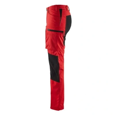 Afbeelding van Blaklader Dames Service werkbroek Stretch 7159 1845 Rood/Zwart C30