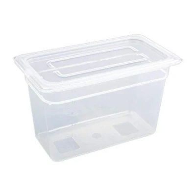 Afbeelding van Vogue polypropyleen GN 1/3 bak met deksel 20cm (4 stuks)
