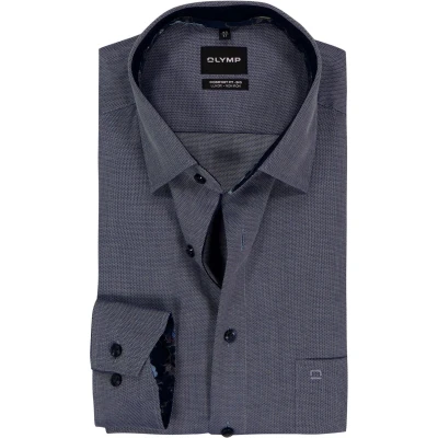 Afbeelding van OLYMP Luxor Overhemd marine, Faux uni