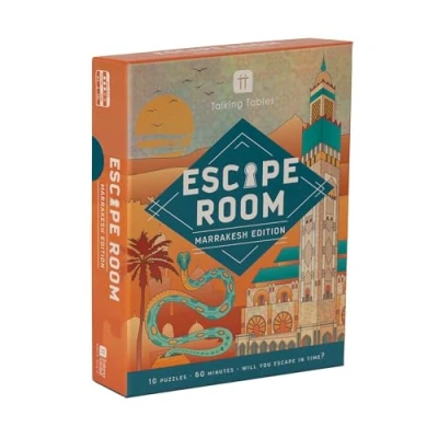 Afbeelding van Talking Tables Marrakesh Edition Escape Room Game Video Intro, Heat Reacting Technology, Puzzels, Secret Santa, Games Night, Verjaardag, Dinner Party, Leeftijd 14+