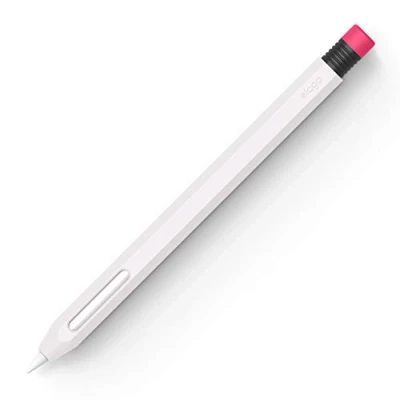 Afbeelding van elago Klassieke hoes compatibel met Apple Pencil 2e generatie, klassiek design, magnetisch opladen en dubbele tik (lees de installatie instructies, wit)
