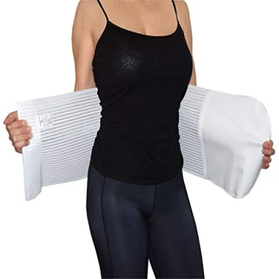 Afbeelding van Buikriem post operatie unisex compressiegordel geboorte verlichting rugpijn verstelbare H 28 (wit, XL)