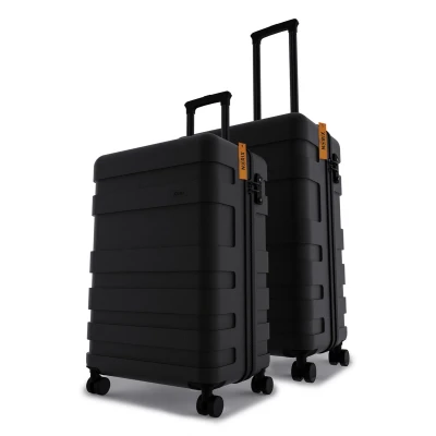Afbeelding van Kofferset 209 Liter Trolleyset 3 delig met TSA slot handbagage en grote koffer Zedar Onyx Black