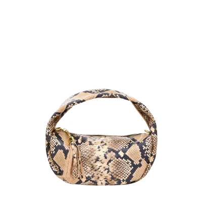 Afbeelding van myMo ROCKS Handtas beige / zwart
