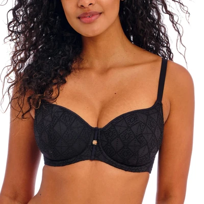 Afbeelding van Freya voorgevormde crochet beugel bikinitop Nomad zwart