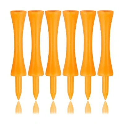 Afbeelding van Zivisk Oranje Golf Tees Plastic 70MM 100 Count Lange Kasteel 2 3/4&quot;
