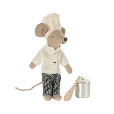 Afbeelding van Maileg Chef Maus Bruder &amp; Suppentopf