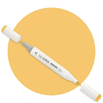 Afbeelding van Middle Yellow Twin Tip Alcohol Ink Marker