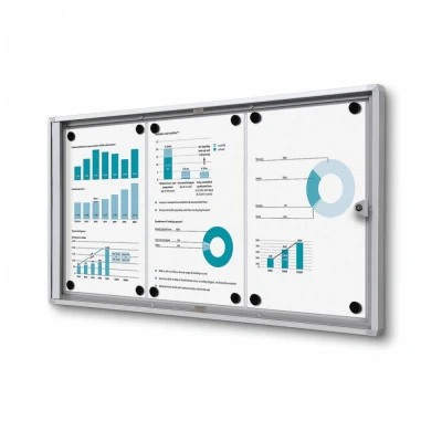 Afbeelding van Vergrendelbaar Notitiebord Indoor Economy B1 Brandwerend 3x A4