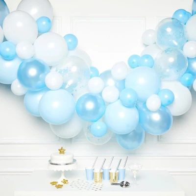 Afbeelding van Amscan Ballonslinger Latex 1 Meter Blauw 70 delig