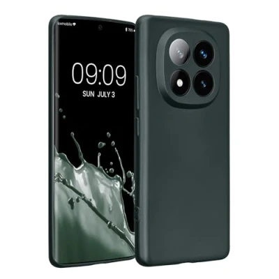 Afbeelding van kwmobile metallic telefoonhoesje van TPU geschikt voor Xiaomi Redmi Note 14 Pro+ 5G / Pro Plus Flexible case smartphone In petrol