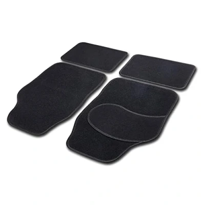 Afbeelding van cartrend 10598 Universele vloermatten van stof met glanzend garen, zwart