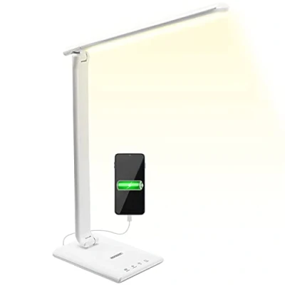 Afbeelding van Monzana LED Bureaulamp USB Laadfunctie Kleurwarmtes Instelbaar Dimbaar Wit