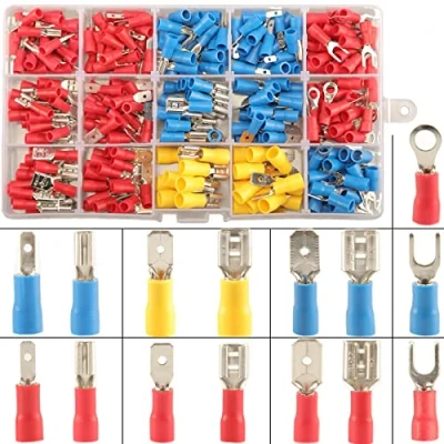 Afbeelding van Kabelschoenen Set Assortiment 280 Stuks, Elektrische Connector Geïsoleerde kabelschoenen, Knelverbinders Knelverbindingen Gesorteerd, Krimp Crimp Spade Terminals