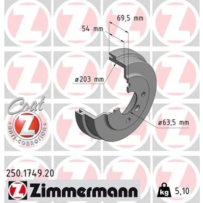 Afbeelding van Remtrommel ZIMMERMANN 250.1749.20