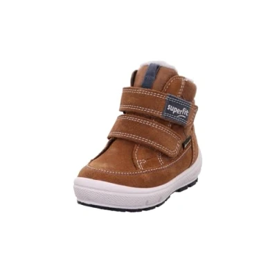 Afbeelding van Superfit Groovy Snowboots voor kinderen, Maat: 19, Braun/blau Leer en textiel