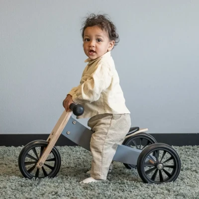 Afbeelding van Bandits &amp; Angels loopfiets Smart bike 4in1 grijs 1 jaar jongens en meisjes hout