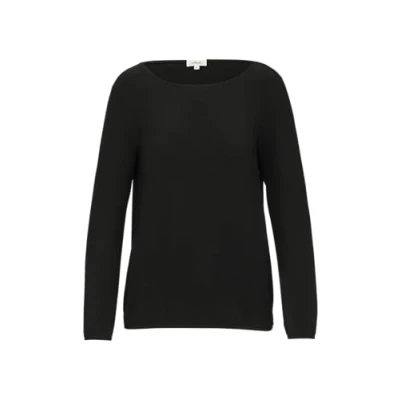 Afbeelding van s.Oliver Fliessendes MIT Ubootausschnitt Longsleeve, Dames, Maat: 36, Schwarz