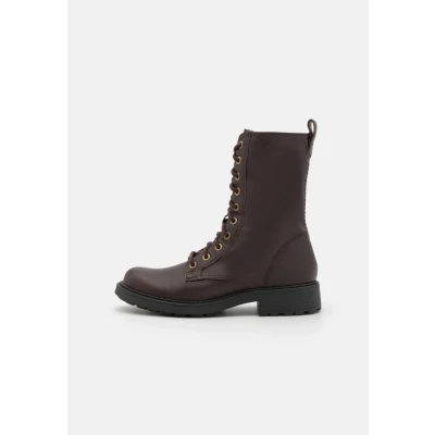 Afbeelding van Clarks Premium Dames Orinoco2 stijl mode laars, donkerbruin Lea, 4.5 UK, Donkerbruine 37.5 EU