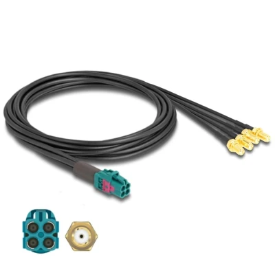 Afbeelding van Delock Kabel Mini FAKRA Z Buchse quad zu 4 x SMA A Typ HQ pro
