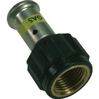 Afbeelding van Henco rechte koppeling schroefbus 32mm x 1 kunststof gas pers binnendraad 18pkg 3206