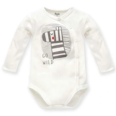 Afbeelding van Pinokio Bodysuits voor babyjongens, lange mouwen, buttoned ondergoed, ecru grey, 50