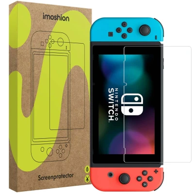 Afbeelding van iMoshion Gehard glas screenprotector voor de Nintendo Switch Transparant