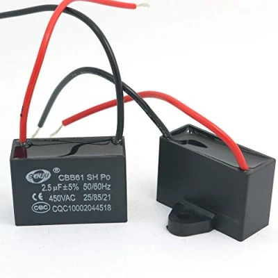 Afbeelding van DollaTek 2 stuks CBB61 2,5 uF 450 V AC 50/60 Hz airconditioning ventilator motor loopcondensator