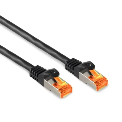 Afbeelding van S/FTP CAT6a 10 Gigabit outdoor netwerkkabel met PE mantel / zwart 5 meter