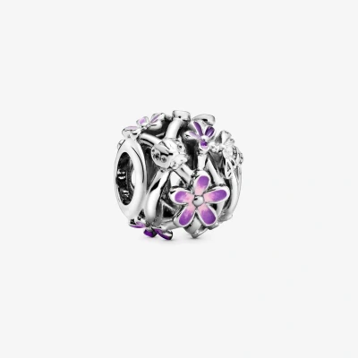 Afbeelding van Pandora 798772C02 Openwork Purple Daisy Bedel Bedels horloge Zilverkleur