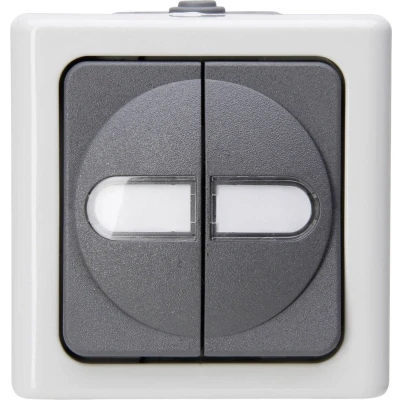 Afbeelding van Kopp 560556003 BlueElectric Compleet Serieschakelaar spatwaterdicht Grijs 1 stuks