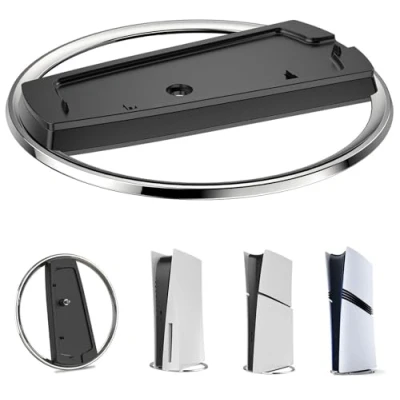 Afbeelding van LOKYOYO Verticale standaard voor PS5 consoles, compatibel met Playstation 5 slanke, metalen rechtopstaande basis, antisliphouder Slim &amp; Disc/Digitale console