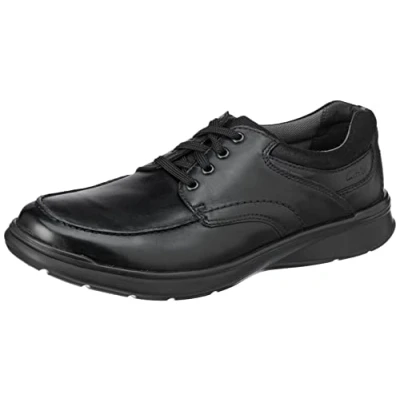 Afbeelding van Clarks Cotrell Edge heren Derbys, Black Oily Lea, 45 EU