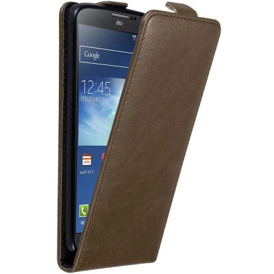Afbeelding van Cadorabo Hoesje geschikt voor Samsung Galaxy NOTE 3 in KOFFIE BRUIN Beschermhoes Flip Case Cover magnetische sluiting