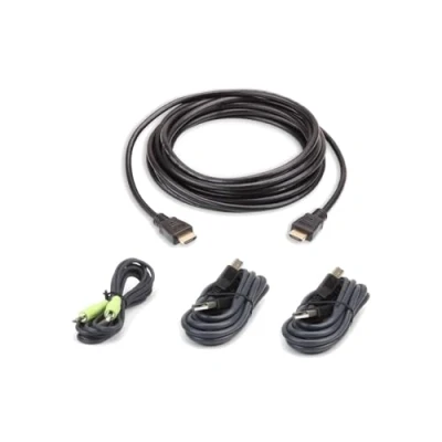 Afbeelding van ATEN KVM Aansluitkabel [1x HDMI stekker, USB A 2.0 Jackplug male 3,5 mm 1x mm, bus B] 3.00 m Zwart