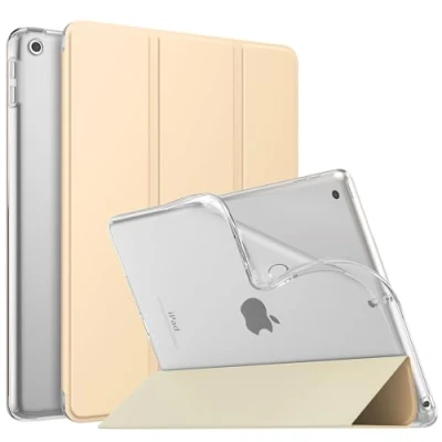 Afbeelding van MoKo Case for iPad 10.2 9th Generation 2021/ 8th 2020/ 7th Gen 2019, Soft Frosted Back Cover Slim Shell with Stand 10.2&quot;, Auto Wake/Sleep, Beige