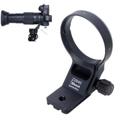 Afbeelding van iShoot Lens kraag statief mount ring compatibel met Nikon Z 28 400mm F4 8 VR &amp; 70 180mm F2.8, ondersteuning verticale opname, Arca Swiss Fit Quick Release Plate Beugel voor Head Clamp